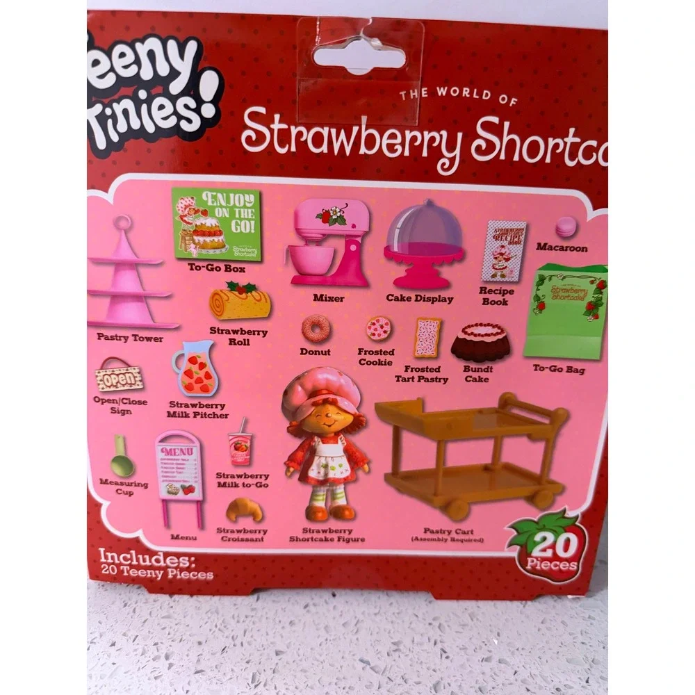 Strawberry Shortcake Teeny Tinies Pastry Cafe Playset 20 Pieces New 9205052